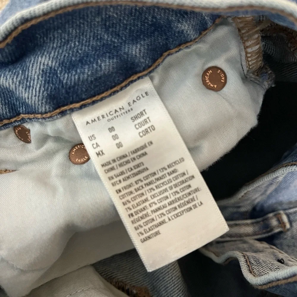 American Eagle Outfitters Blue Denim Jeans women’s size 00 short - Picture 4 of 4